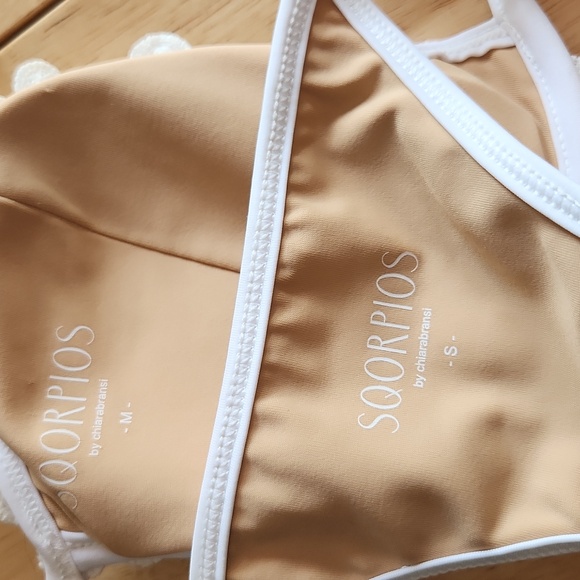 White Crochet Bikini Set with Scalloped Edging - Picture 8 of 9